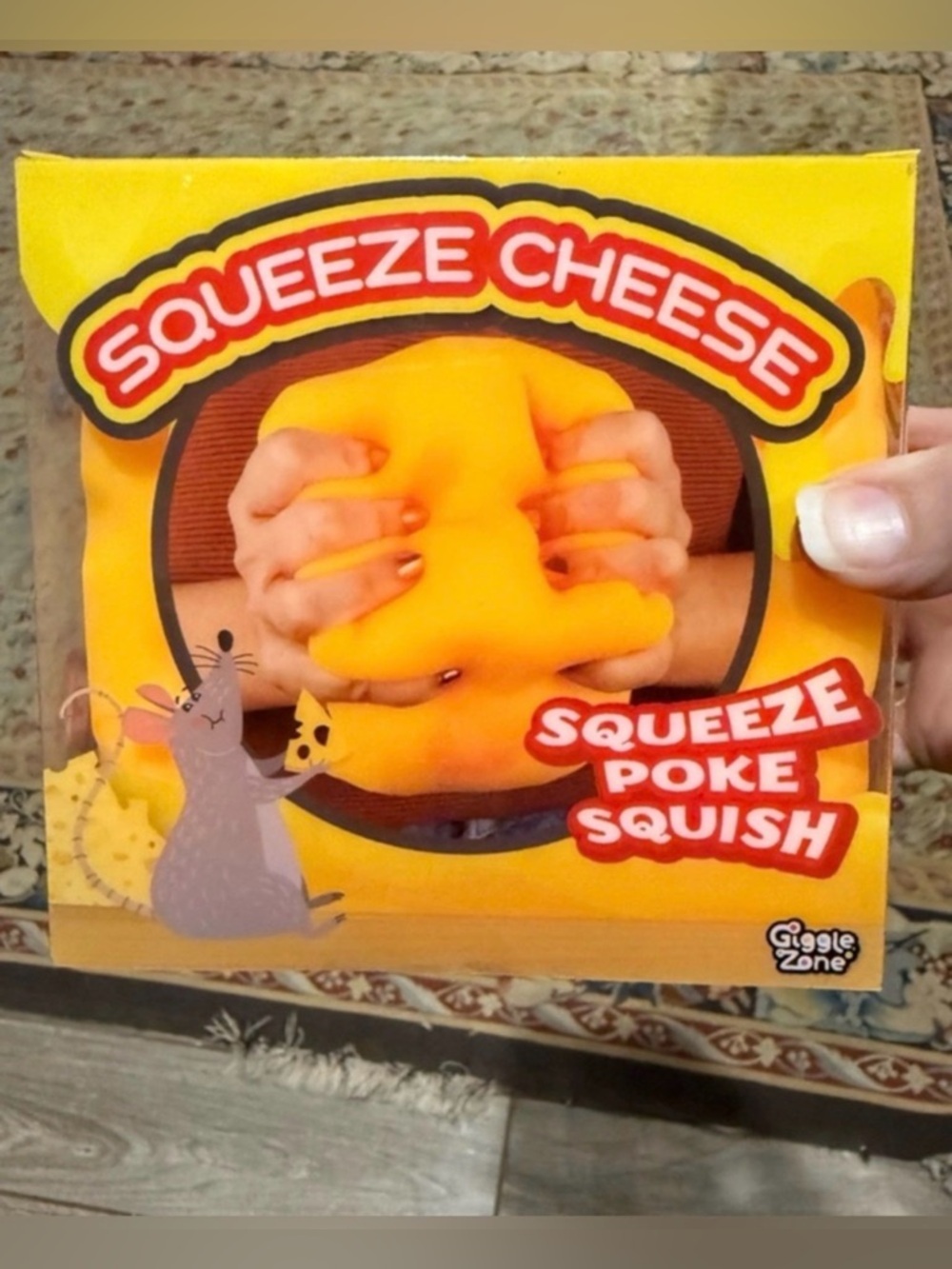 Sunny Days Squeeze Cheese Squishy Toy - Orange